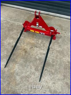 New Rear 3 point linkage Tractor A frame Folding Twin Bale spike Fork cat 1-2