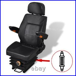 Open Design Tractor Seat with Adjustable Suspension & Padded Comfort