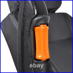 Open Design Tractor Seat with Adjustable Suspension & Padded Comfort