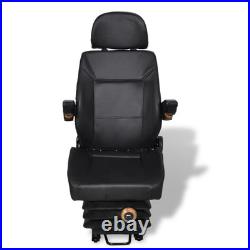 Open Design Tractor Seat with Adjustable Suspension & Padded Comfort