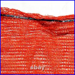 Orange Net Sacks with Drawstring Raschel Bags Mesh Vegetables Logs Kindling Wood