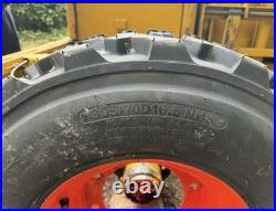 Orentunner 4x 12-16.5 NHS Skid Steer Steel Wheels Orange 8 Lug Bobcat