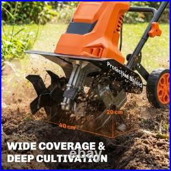 Outsunny 1500W Electric Tiller with 40cm Working Width, 20cm Tilling Depth