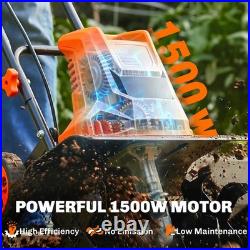 Outsunny 1500W Electric Tiller with 40cm Working Width, 20cm Tilling Depth