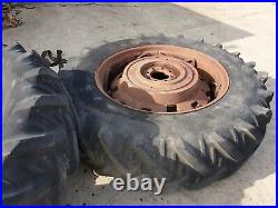 Pair of 16.9R38 Massey Ferguson Heavy Adjustable wheels 1662805M1