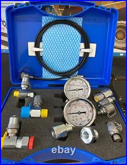 Pressure Test Kits, 400 BAR- Gauges, Test Points, Tees & Adaptors, Carry Case