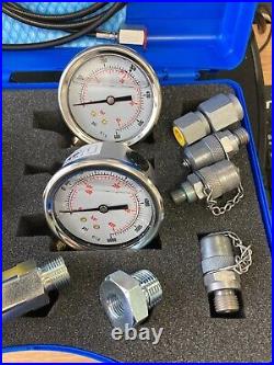 Pressure Test Kits, 400 BAR- Gauges, Test Points, Tees & Adaptors, Carry Case