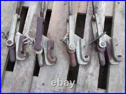 Qty 4 Stocks Tractor Dual Wheel Clamps with Hooks. Hooks approx 57cm long