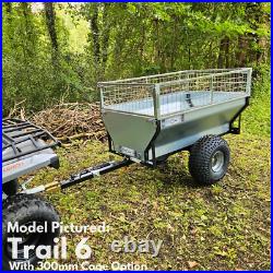 Quad ATV Tipping Trailer farm logging Metal trailer equestrian trailer Iron Ox