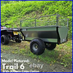 Quad ATV Tipping Trailer farm logging Metal trailer equestrian trailer Iron Ox