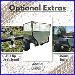 Quad ATV Tipping Trailer farm logging Metal trailer equestrian trailer Iron Ox