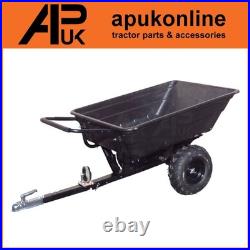 Quad ATV Utility Tipping Ride On Mower Off Road Trailer Garden Poly Dump Cart