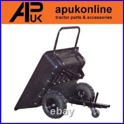Quad ATV Utility Tipping Ride On Mower Off Road Trailer Garden Poly Dump Cart