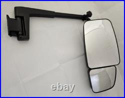 Rh Double Mirror & Arm Kit, Telescopic For John Deere Tractors
