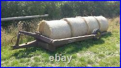 Round bale collector tractor Trailer