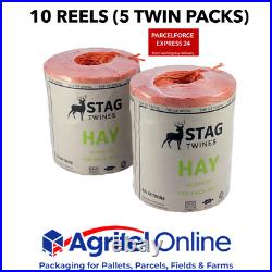 STAG Baler Twine Hay 4MM 10000FT Bale String 3050m 10 REELS 5 Packs of 2 Reels