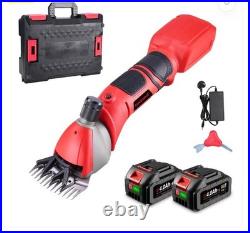 Shearers Cordless Electric Professional Sheep Shears Clippers 2 Batteries NEW