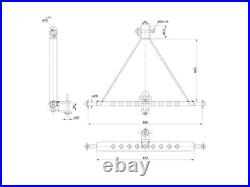 Sparex Drawbar Hitch Cat. 2 Ø28mm 9 holes 932mm tractor A frame (S. 119469)