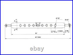 Sparex Drawbar Hitch Cat. 2 Ø28mm 9 holes 932mm tractor A frame (S. 119469)