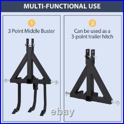 Steel Middle Buster 3-Point Quick Hitch Tractor Attachment for CAT 0&1 Tractors