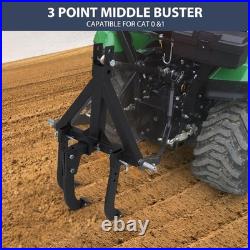 Steel Middle Buster 3-Point Quick Hitch Tractor Attachment for CAT 0&1 Tractors
