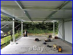 Steel frame building, carports, small Units, mono Slope Building