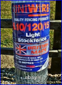 Stock Wire Fencing 3 heights 25m & 50m rolls made in the UK for fields & gardens