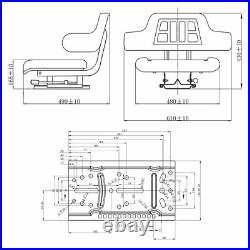 TANZEM Tractor with Backrest Black, Tractor /Chair Farm Cast Farming Q0B4