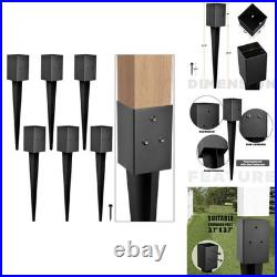 TPHUC 6-Pack 31.5x4x4 Fence Post Anchor Heavy Duty Metal Ground Spike TP003