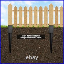 TPHUC 6-Pack 31.5x4x4 Fence Post Anchor Heavy Duty Metal Ground Spike TP003