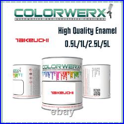 Takeuchi Red/Light Grey Paint High Quality Enamel Spray or Brush 0.5L-5L