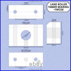 Timber Bearing Block 220x145x90 Oak Wood Block To suit Twose Land Roller