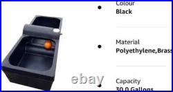 Titan 30 Gallon Horse Cattle Drinker Agricultural Water Trough (Black)