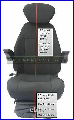 Tractor & Digger Suspension Fabric Seat Replacement Grammer