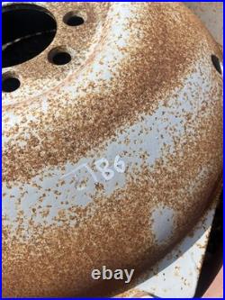 Tractor Grey 11 x 28 Inch Wheel Rim pair