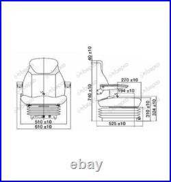Tractor Mechanical Supportive Seat Fully Adjustable Suspension, Rests And Arms