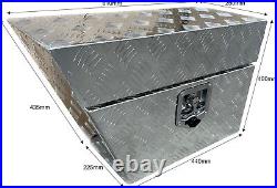 Tractor Mounted Angled Toolbox Universal Fit Aluminium Alloy Lockable