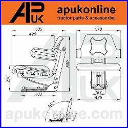 Tractor Suspension Seat Black for Ford Case Massey Ferguson John Deere Tractor