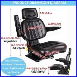 Tractor Suspension Shock Absorber Seat Universal Tricycle Forklift Truck Seat UK