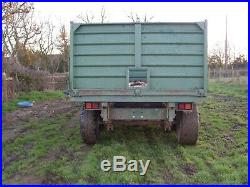 Tractor dropside tipping trailer, 8 ton trailer, tandem axle, fraser trailer