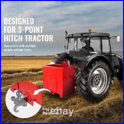 Uimoso Ballast Box 3 Point Category 1 Tractor 800lbs 5cu. Ft Tractor Ballast Box