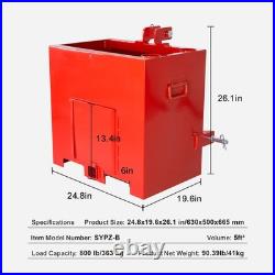 Uimoso Ballast Box 3 Point Category 1 Tractor 800lbs 5cu. Ft Tractor Ballast Box
