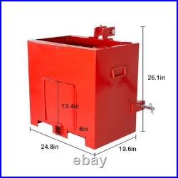 Uimoso Ballast Box 3 Point Category 1 Tractor 800lbs 5cu. Ft Tractor Ballast Box