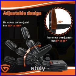 Universal Adjustable Foldable Suspension Seat For Tractor Dumper Forklift Mower