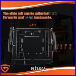 Universal Adjustable Forklift Tractor Seat with Headrest Safety Belt Armrests UK