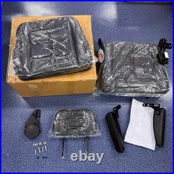 Universal Adjustable Forklift Tractor Seat with Headrest Safety Belt Armrests UK