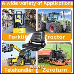 Universal Adjustable Suspension Seat TRACTOR Dumper Forklift Mower Plant Digger