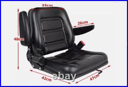 Universal Adjustable Suspension Seat TRACTOR Dumper Forklift Mower Plant Digger