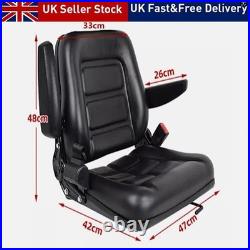 Universal Adjustable Suspension Seat Tractor Dumper Forklift Mower Plant Digger