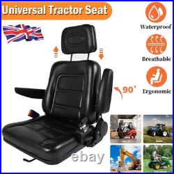 Universal Adjustable Suspension Seat Tractor Dumper Forklift Mower Plant Digger